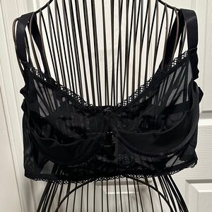 Chic Sheer Black Lace Bra